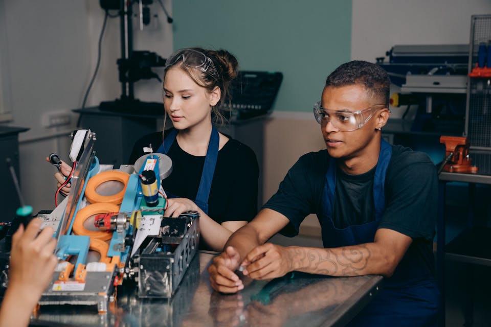 Auszubildende in der technischen Ausbildung, frühe Berufsunfähigkeitsabsicherung für Azubis